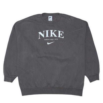 Nike Womens Grey L Crew Neck Pullover Sweatshirt
