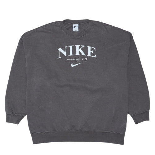 Nike Womens Grey L Crew Neck Pullover Sweatshirt