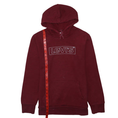 Levi's Men's Red Pullover Hoodie L Logo Graphic Fleece Sweatshirt