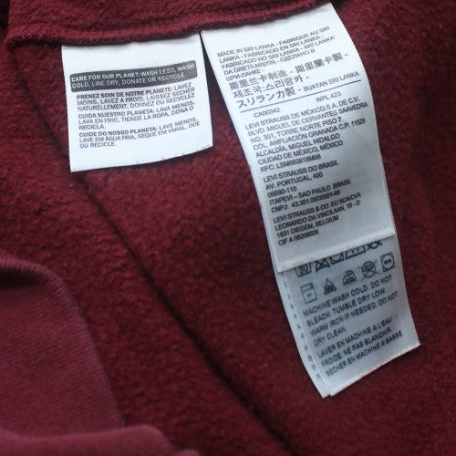 Levi's Men's Red Pullover Hoodie L Logo Graphic Fleece Sweatshirt