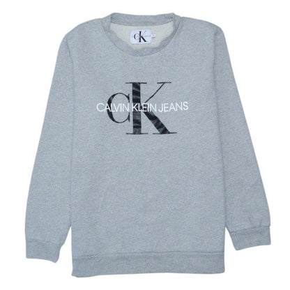 Calvin Klein Jeans Men's Grey Crew Neck Pullover Sweatshirt M