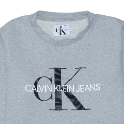 Calvin Klein Jeans Men's Grey Crew Neck Pullover Sweatshirt M