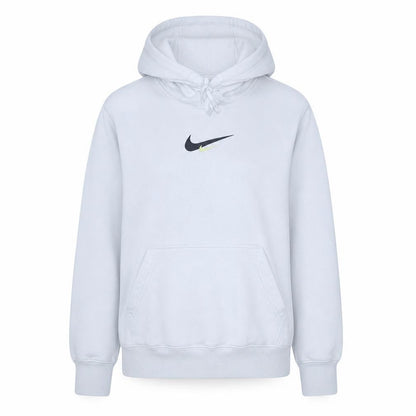 Nike Women White Pullover Hoodie Medium Logo Print Casual