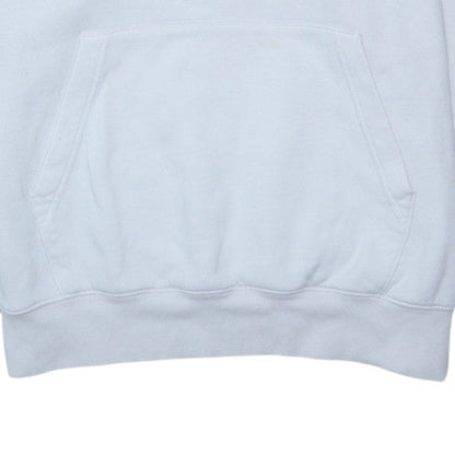 Nike Women White Pullover Hoodie Medium Logo Print Casual