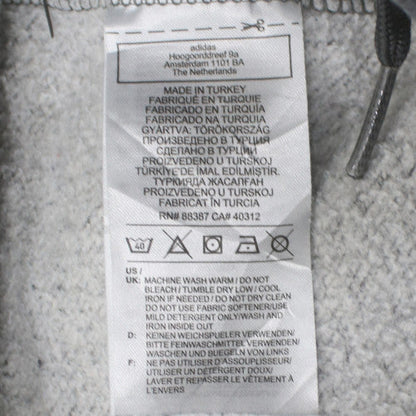 Adidas Mens Grey Sweatpants M Casual Fleece Logo Elastic Waist