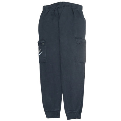 Nike Men Black Cargo Jogger Fleece Trousers M Regular Fit