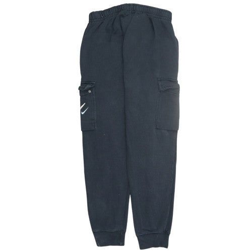 Nike Men Black Cargo Jogger Fleece Trousers M Regular Fit