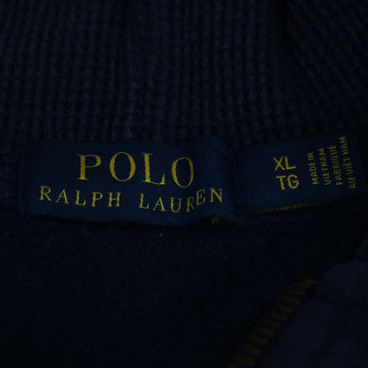 Ralph Lauren Men's Blue Full Zip Hoodie XL Cotton Blend