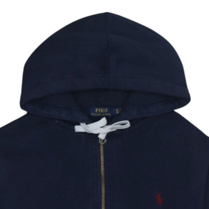 Ralph Lauren Men's Blue Full Zip Hoodie XL Cotton Blend