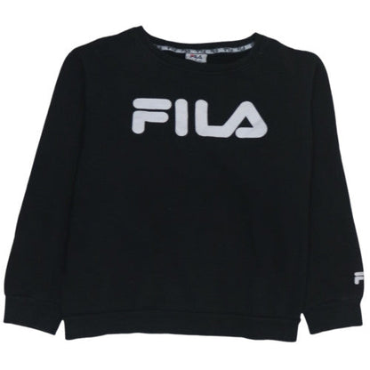 Fila Womens Black Crew Neck Pullover Sweatshirt Size 18