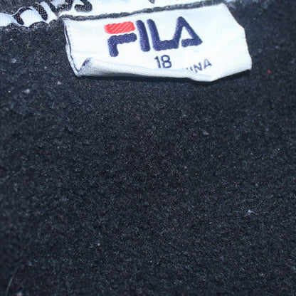Fila Womens Black Crew Neck Pullover Sweatshirt Size 18