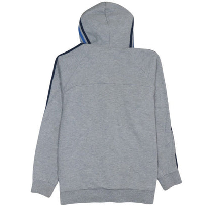 Adidas Men's Grey Full Zip Hoodie L Cotton Blend Sportswear