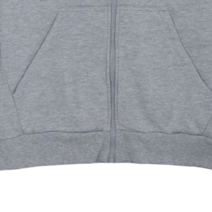 Adidas Men's Grey Full Zip Hoodie L Cotton Blend Sportswear
