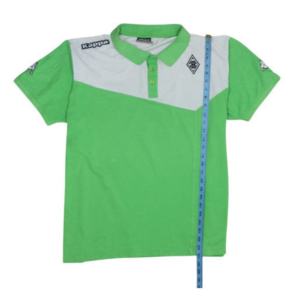 Kappa Men's Green Colourblock 3XL Football Polo Shirt