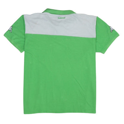 Kappa Men's Green Colourblock 3XL Football Polo Shirt