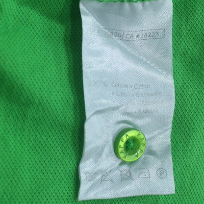 Kappa Men's Green Colourblock 3XL Football Polo Shirt