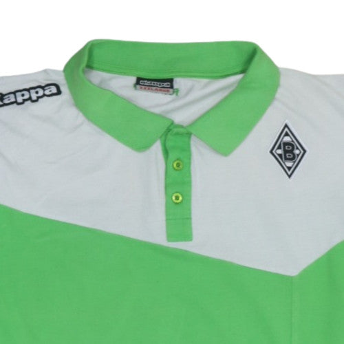 Kappa Men's Green Colourblock 3XL Football Polo Shirt