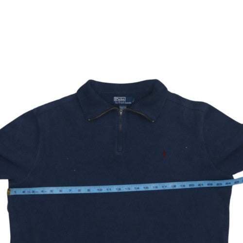 Ralph Lauren Men's Blue 1/2 Zip Cotton Sweatshirt Size M