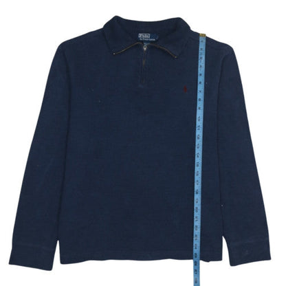 Ralph Lauren Men's Blue 1/2 Zip Cotton Sweatshirt Size M
