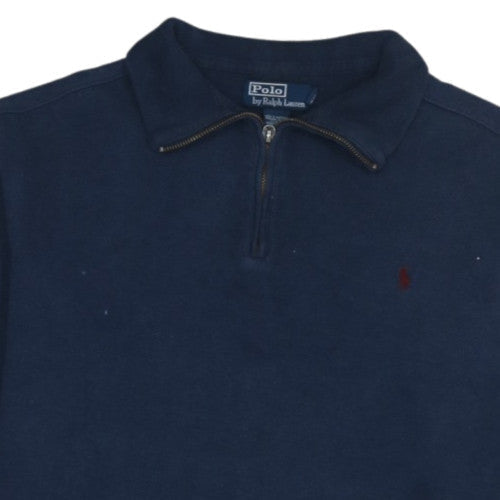 Ralph Lauren Men's Blue 1/2 Zip Cotton Sweatshirt Size M
