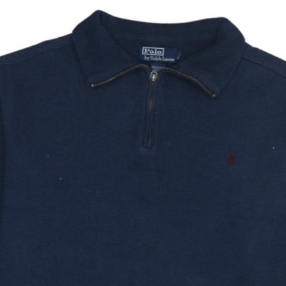 Ralph Lauren Men's Blue 1/2 Zip Cotton Sweatshirt Size M