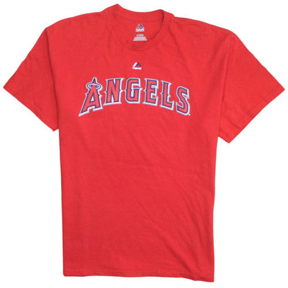Majestic Men's Red Angels T-Shirt XL Sports Graphic Print