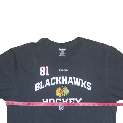 Reebok Men's Black Chicago Blackhawks #81 Hossa XL T-Shirt