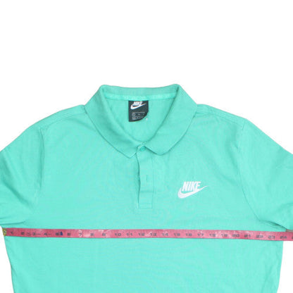 Nike Men's Green XL Cotton Short Sleeve Polo Shirt