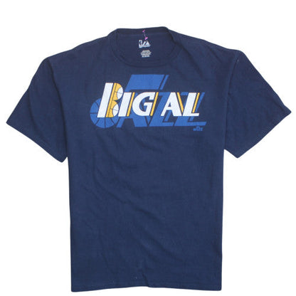 Majestic NBA Utah Jazz Big Al Jefferson Blue Men's XL Graphic T-Shirt