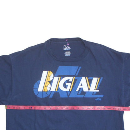 Majestic NBA Utah Jazz Big Al Jefferson Blue Men's XL Graphic T-Shirt