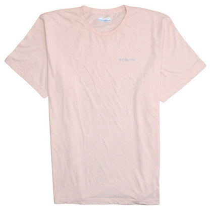 Columbia Men's Beige 2XL Crew Neck Short Sleeve Cotton Blend T-Shirt