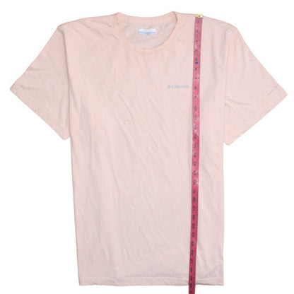 Columbia Men's Beige 2XL Crew Neck Short Sleeve Cotton Blend T-Shirt
