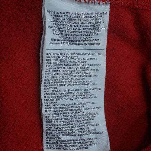 Nike Men's Red Air Logo Pullover Sweatshirt Size L