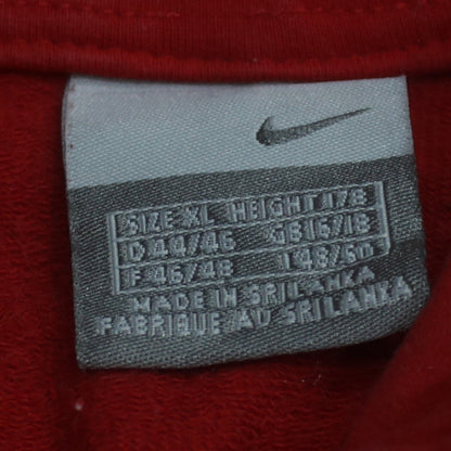 Nike Men's Red XL Track Jacket Full Zip Fleece Sportswear