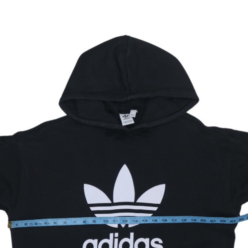 Adidas Womens Black Pullover Hoodie Size 18 Trefoil Logo Sweatshirt