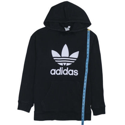 Adidas Womens Black Pullover Hoodie Size 18 Trefoil Logo Sweatshirt