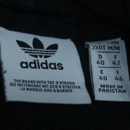 Adidas Womens Black Pullover Hoodie Size 18 Trefoil Logo Sweatshirt