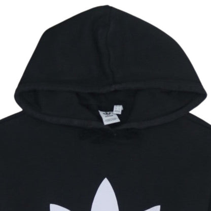 Adidas Womens Black Pullover Hoodie Size 18 Trefoil Logo Sweatshirt