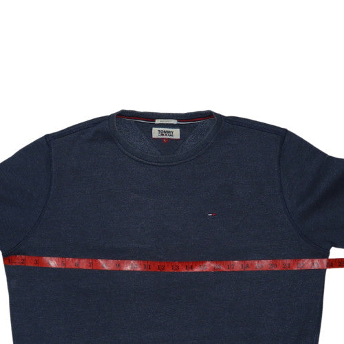 Tommy Jeans Men's Blue Crew Neck Pullover Sweatshirt L Regular Fit