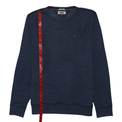 Tommy Jeans Men's Blue Crew Neck Pullover Sweatshirt L Regular Fit