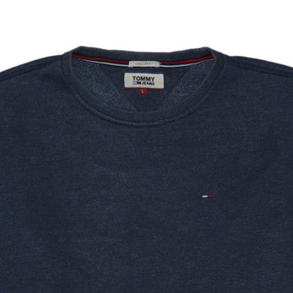 Tommy Jeans Men's Blue Crew Neck Pullover Sweatshirt L Regular Fit