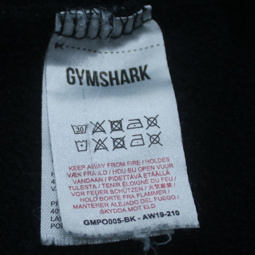 Gymshark Mens Black Pullover Hoodie Size M Regular Fit Sweatshirt