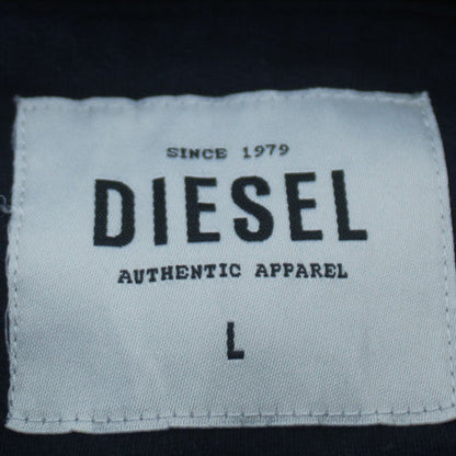 Diesel Men's Black Full Zip Hoodie L Regular Fit Cotton Blend