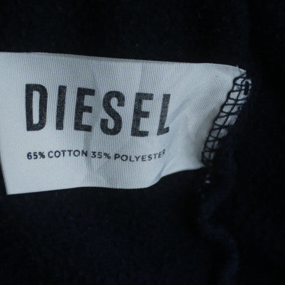 Diesel Men's Black Full Zip Hoodie L Regular Fit Cotton Blend