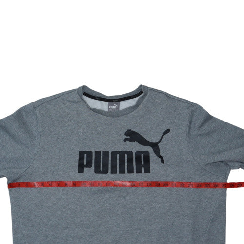 Puma Mens Grey 2XL Crew Neck Graphic Sweatshirt