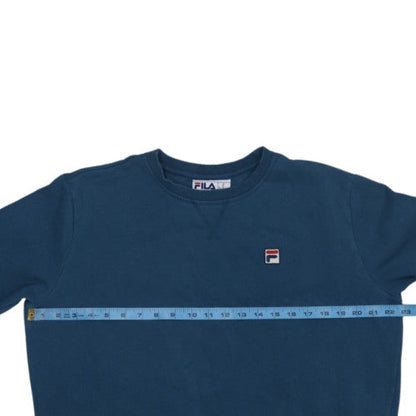 Fila Womens Blue XL Pullover Sweatshirt Crew Neck Cotton Blend