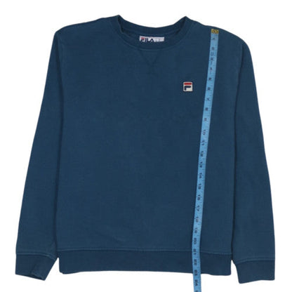 Fila Womens Blue XL Pullover Sweatshirt Crew Neck Cotton Blend