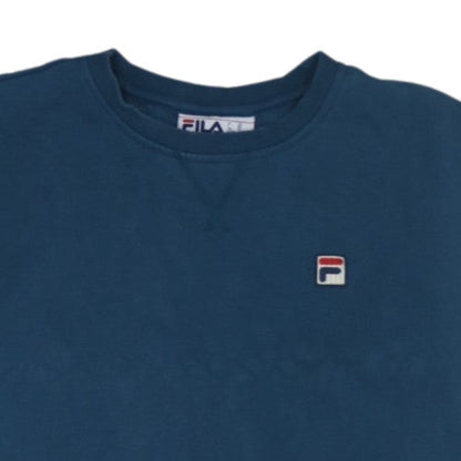Fila Womens Blue XL Pullover Sweatshirt Crew Neck Cotton Blend