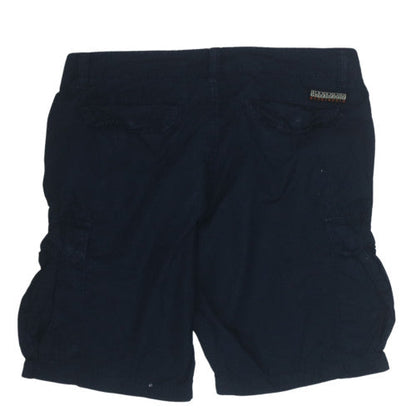 Napapijri Men Blue Cargo Shorts Size 34 Regular Fit Cotton