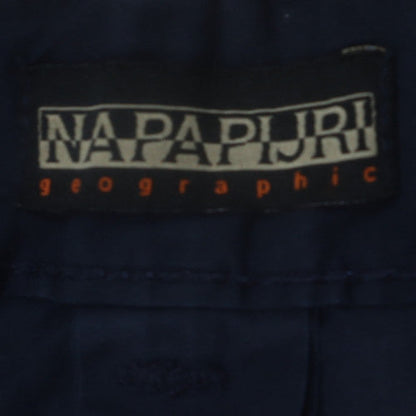 Napapijri Men Blue Cargo Shorts Size 34 Regular Fit Cotton
